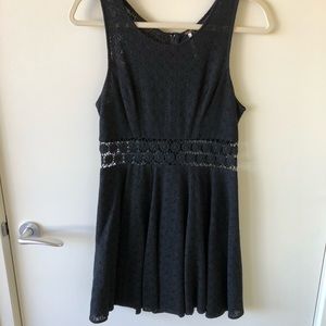 Free People Black Crochet Dress